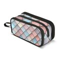 thumbnail image 1 of FORMRS Pencil Case with 3 Compartments Zipper Pouch, Elementary School Level and up, Red Art Pattern, 1 of 8