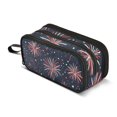thumbnail image 1 of FORMRS Pencil Case with 3 Compartments Zipper Pouch, Elementary School Level and up, Red and White Fireworks Pattern, 1 of 8