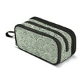 thumbnail image 1 of FORMRS Pencil Case with 3 Compartments Zipper Pouch, Elementary School Level and up, Retro Green Abstract, 1 of 8