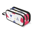 thumbnail image 1 of FORMRS Pencil Case with 3 Compartments Zipper Pouch, Elementary School Level and up, Simple Triangles, 1 of 8