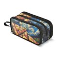 thumbnail image 1 of FORMRS Pencil Case with 3 Compartments Zipper Pouch, Elementary School Level and up, Starry Pizza, 1 of 8