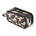 thumbnail image 1 of FORMRS Pencil Case with 3 Compartments Zipper Pouch, Elementary School Level and up, White Lucky Cat, 1 of 8
