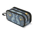 thumbnail image 1 of FORMRS Pencil Case with 3 Compartments Zipper Pouch, Elementary School Level and up, Yellow Forest Pattern, 1 of 8
