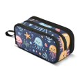 thumbnail image 1 of FORMRS Pencil Case with 3 Compartments Zipper Pouch, Elementary School Level and up, Yellow Jellyfish, 1 of 8
