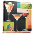 thumbnail image 1 of FORMRS 3 Ring Photo Album 4"x6" Self Adhesive Large Capacity PU Leather Cover, Art Cocktails, 1 of 8