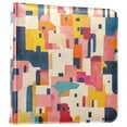 thumbnail image 1 of FORMRS 3 Ring Photo Album 4"x6" Self Adhesive Large Capacity PU Leather Cover, Art Geometric, 1 of 8