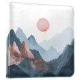 thumbnail image 1 of FORMRS 3 Ring Photo Album 4"x6" Self Adhesive Large Capacity PU Leather Cover, Art Mountain and Sun Pattern, 1 of 8