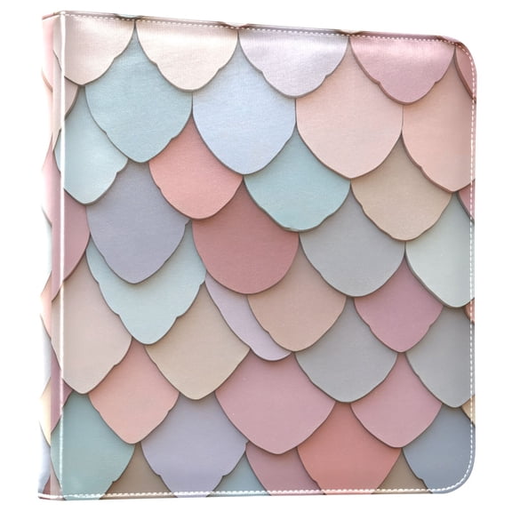 FORMRS 3 Ring Photo Album 4"x6" Self Adhesive Large Capacity PU Leather Cover, Art Pattern