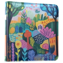 FORMRS 3 Ring Photo Album 4"x6" Self Adhesive Large Capacity PU Leather Cover, Art Plants