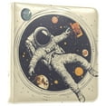 thumbnail image 1 of FORMRS 3 Ring Photo Album 4"x6" Self Adhesive Large Capacity PU Leather Cover, Astronaut Floating, 1 of 8