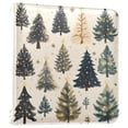 thumbnail image 1 of FORMRS 3 Ring Photo Album 4"x6" Self Adhesive Large Capacity PU Leather Cover, Beige Christmas Trees, 1 of 8