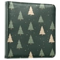 thumbnail image 1 of FORMRS 3 Ring Photo Album 4"x6" Self Adhesive Large Capacity PU Leather Cover, Beige Christmas Trees, 1 of 8