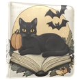 thumbnail image 1 of FORMRS 3 Ring Photo Album 4"x6" Self Adhesive Large Capacity PU Leather Cover, Beige Halloween Cat, 1 of 8