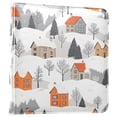 thumbnail image 1 of FORMRS 3 Ring Photo Album 4"x6" Self Adhesive Large Capacity PU Leather Cover, Beige Snow Houses, 1 of 8