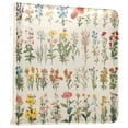 thumbnail image 1 of FORMRS 3 Ring Photo Album 4"x6" Self Adhesive Large Capacity PU Leather Cover, Beige Wildflowers, 1 of 8