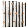 thumbnail image 1 of FORMRS 3 Ring Photo Album 4"x6" Self Adhesive Large Capacity PU Leather Cover, Black Abstract Stripes, 1 of 8