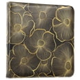 thumbnail image 1 of FORMRS 3 Ring Photo Album 4"x6" Self Adhesive Large Capacity PU Leather Cover, Black Flower Pattern, 1 of 7