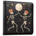 thumbnail image 1 of FORMRS 3 Ring Photo Album 4"x6" Self Adhesive Large Capacity PU Leather Cover, Black Halloween Dancing, 1 of 8