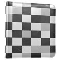 thumbnail image 1 of FORMRS 3 Ring Photo Album 4"x6" Self Adhesive Large Capacity PU Leather Cover, Black and Gray Plaid Pattern, 1 of 8