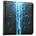 thumbnail image 1 of FORMRS 3 Ring Photo Album 4"x6" Self Adhesive Large Capacity PU Leather Cover, Blue Tree, 1 of 8