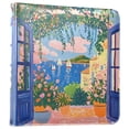 thumbnail image 1 of FORMRS 3 Ring Photo Album 4"x6" Self Adhesive Large Capacity PU Leather Cover, Blue Window, 1 of 8