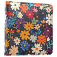thumbnail image 1 of FORMRS 3 Ring Photo Album 4"x6" Self Adhesive Large Capacity PU Leather Cover, Bright Colorful Flowers Pattern, 1 of 8