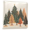 thumbnail image 1 of FORMRS 3 Ring Photo Album 4"x6" Self Adhesive Large Capacity PU Leather Cover, Brown Christmas Trees, 1 of 8