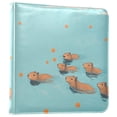 thumbnail image 1 of FORMRS 3 Ring Photo Album 4"x6" Self Adhesive Large Capacity PU Leather Cover, Capybara Splash, 1 of 8