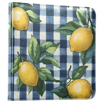 FORMRS 3 Ring Photo Album 4"x6" Self Adhesive Large Capacity PU Leather Cover, Cartoon Beige Lemon