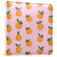thumbnail image 1 of FORMRS 3 Ring Photo Album 4"x6" Self Adhesive Large Capacity PU Leather Cover, Cartoon Oranges, 1 of 8