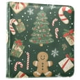 thumbnail image 1 of FORMRS 3 Ring Photo Album 4"x6" Self Adhesive Large Capacity PU Leather Cover, Christmas Gift Pattern, 1 of 8