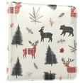 thumbnail image 1 of FORMRS 3 Ring Photo Album 4"x6" Self Adhesive Large Capacity PU Leather Cover, Christmas Plaid Deer, 1 of 8