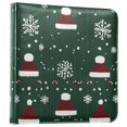 thumbnail image 1 of FORMRS 3 Ring Photo Album 4"x6" Self Adhesive Large Capacity PU Leather Cover, Christmas Santa Hats, 1 of 8