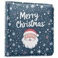 thumbnail image 1 of FORMRS 3 Ring Photo Album 4"x6" Self Adhesive Large Capacity PU Leather Cover, Christmas Santa, 1 of 8