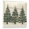 thumbnail image 1 of FORMRS 3 Ring Photo Album 4"x6" Self Adhesive Large Capacity PU Leather Cover, Christmas Stars, 1 of 8