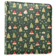 thumbnail image 1 of FORMRS 3 Ring Photo Album 4"x6" Self Adhesive Large Capacity PU Leather Cover, Christmas Tree, 1 of 8