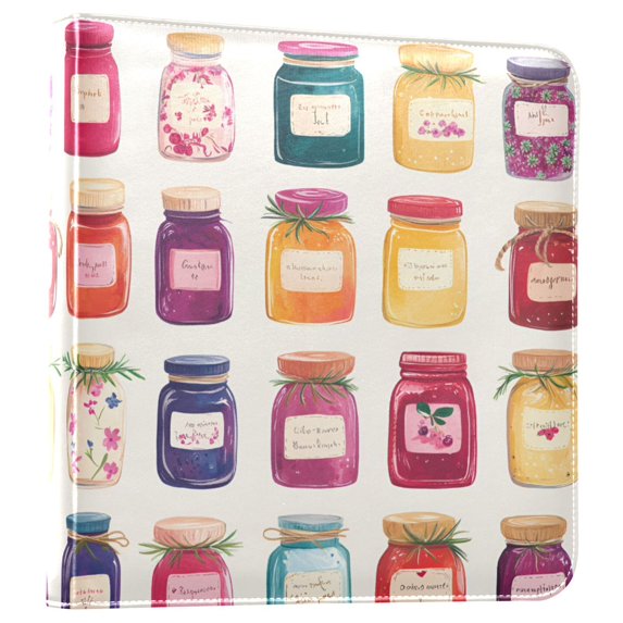 FORMRS 3 Ring Photo Album 4"x6" Self Adhesive Large Capacity PU Leather Cover, Colorful Jam