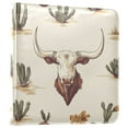 thumbnail image 1 of FORMRS 3 Ring Photo Album 4"x6" Self Adhesive Large Capacity PU Leather Cover, Cowboy Pattern, 1 of 7