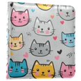 thumbnail image 1 of FORMRS 3 Ring Photo Album 4"x6" Self Adhesive Large Capacity PU Leather Cover, Cute Cat Pattern, 1 of 8
