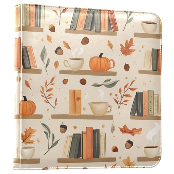 FORMRS 3 Ring Photo Album 4"x6" Self Adhesive Large Capacity PU Leather Cover, Fall Book Shelf