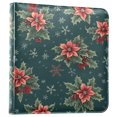 thumbnail image 1 of FORMRS 3 Ring Photo Album 4"x6" Self Adhesive Large Capacity PU Leather Cover, Floral Christmas, 1 of 8