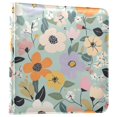 thumbnail image 1 of FORMRS 3 Ring Photo Album 4"x6" Self Adhesive Large Capacity PU Leather Cover, Floral Pattern, 1 of 8