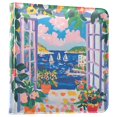 thumbnail image 1 of FORMRS 3 Ring Photo Album 4"x6" Self Adhesive Large Capacity PU Leather Cover, Floral Window, 1 of 8