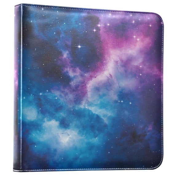 FORMRS 3 Ring Photo Album 4"x6" Self Adhesive Large Capacity PU Leather Cover, Galaxy Pattern