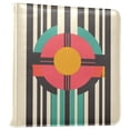 thumbnail image 1 of FORMRS 3 Ring Photo Album 4"x6" Self Adhesive Large Capacity PU Leather Cover, Geometric Circle, 1 of 8