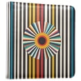 thumbnail image 1 of FORMRS 3 Ring Photo Album 4"x6" Self Adhesive Large Capacity PU Leather Cover, Geometric Stripes, 1 of 8