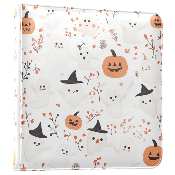 FORMRS 3 Ring Photo Album 4"x6" Self Adhesive Large Capacity PU Leather Cover, Ghost Design