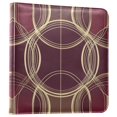 thumbnail image 1 of FORMRS 3 Ring Photo Album 4"x6" Self Adhesive Large Capacity PU Leather Cover, Gold Abstract Pattern, 1 of 8