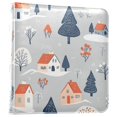 thumbnail image 1 of FORMRS 3 Ring Photo Album 4"x6" Self Adhesive Large Capacity PU Leather Cover, Gray Cartoon Houses, 1 of 8
