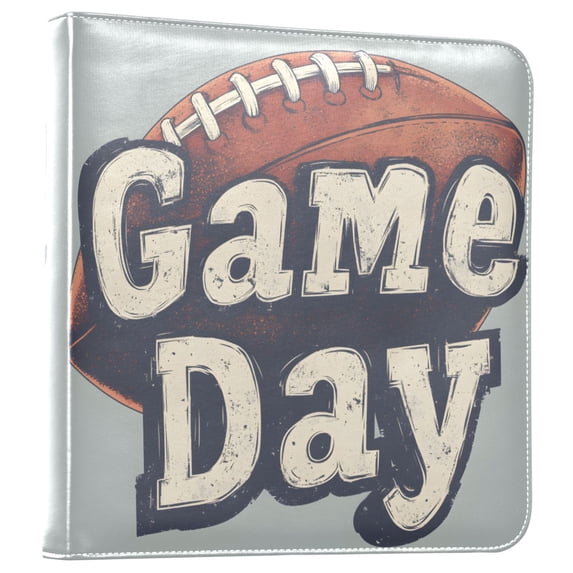 FORMRS 3 Ring Photo Album 4"x6" Self Adhesive Large Capacity PU Leather Cover, Gray Game Day